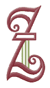 Romanesque 3 Letter Z, Larger