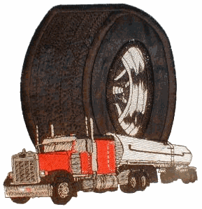 Appliqué Tire/Truck smaller