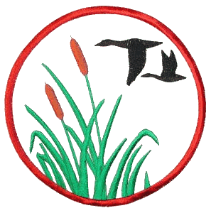 Cattail & Geese Scene Circle, smaller