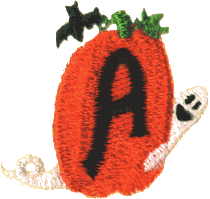 Pumpkin Uppercase Letter A