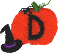 Pumpkin Uppercase Letter D