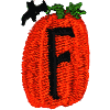 Pumpkin Uppercase Letter F
