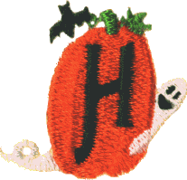 Pumpkin Uppercase Letter H