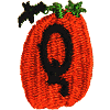 Pumpkin Uppercase Letter Q