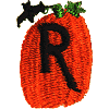 Pumpkin Uppercase Letter R