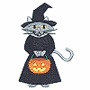 Halloween Cat w/ Pumpkin