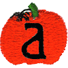 Pumpkin Lowercase Letter a