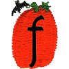 Pumpkin Lowercase Letter f
