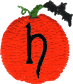 Pumpkin Lowercase Letter h