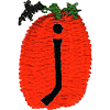 Pumpkin Lowercase Letter j