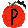 Pumpkin Lowercase Letter p