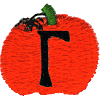 Pumpkin Lowercase Letter r