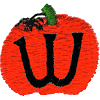 Pumpkin Lowercase Letter w