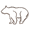 Bear outline 2, larger