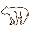 Bear outline 2, smaller