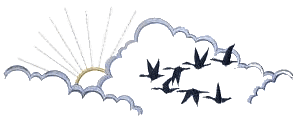 Flying Geese Silhouette Scene, smaller