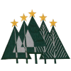 Christmas Trees Appliqué / smaller