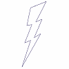Lightning Bolt Reverse Applique