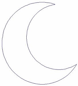 Crescent Moon Reverse Applique