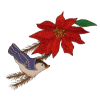 Poinsettia & Bluebird