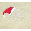 Large Snowflake with Santa Hat