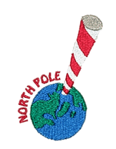 Large North Pole with Globe 