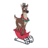 Large Reindeer in Sleigh