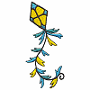 Kite with Ribbon Tails