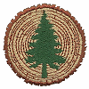 Pine Tree Within A Log Slab