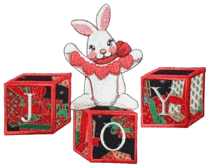 Bunny & "Joy" blocks, smaller
