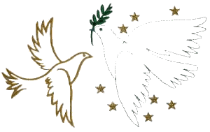 Two Doves with Stars, smaller