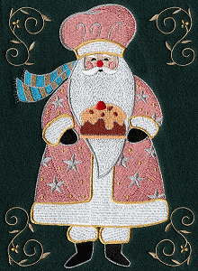 Folk Art Santa (Larger, with Vines)