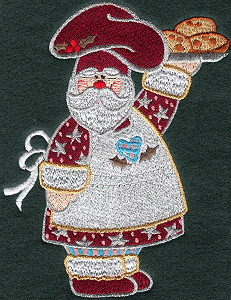 Cartoon Chef Santa (Larger)