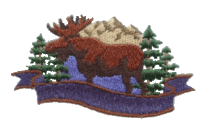 Moose Mountain Scene with Banner