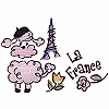 "La France" Poodle (w/Flowers)