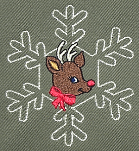 Reindeer Inside Snowflake