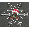 Santa Teddy Bear Inside Snowflake