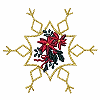 Poinsettia Inside Snowflake