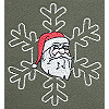 Santa Claus Inside Snowflake
