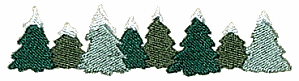 Snowcapped Evergreens Pocket Topper