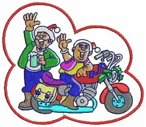 Bikers at Christmastime