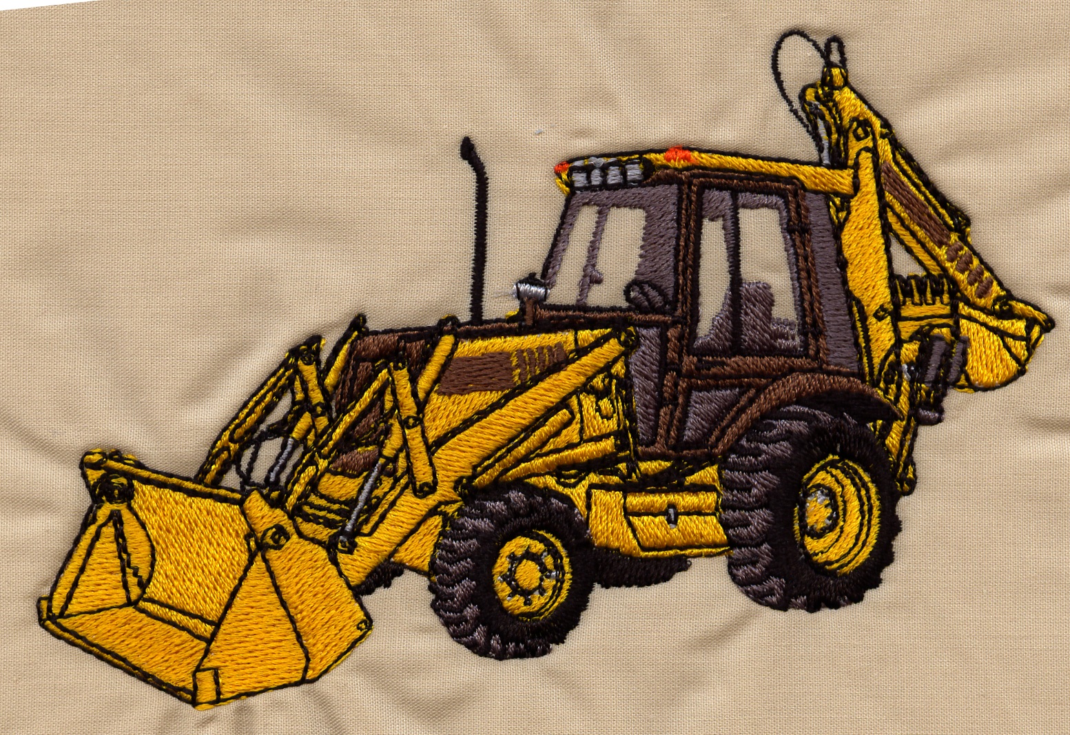 Backhoe Tractor Embroidery Design By Country Design 4528