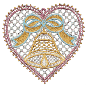 Bell Heart Ornament, Medium