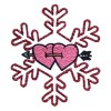 Hearts with Arrow Inside Snowflake