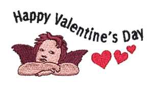 Cupid with Happy Valentine's Day Pocket Topper