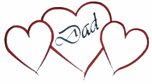 Dad Hearts Outline, smaller