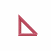 Right Slant Triangle Letter D