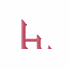 Right Slant Triangle Letter H