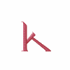 Right Slant Triangle Letter K