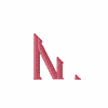 Right Slant Triangle Letter N